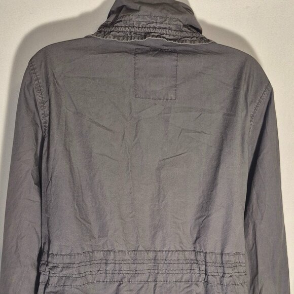 DECREE lightweight utility jacket. Green, zippered front, flip up collar, XL - Picture 13 of 16